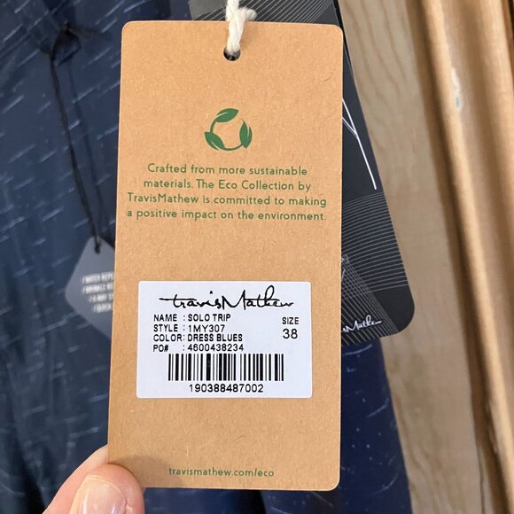 Travis Mathew Mens Hybrid Short Dress Blues Golf Shorts Size 38 Blue Navy SP NWT - Picture 6 of 12